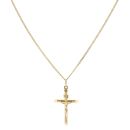 18ct Yellow Gold Crucifix Pendant and Chain 22"
