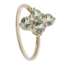 9ct Yellow Gold Peridot Cluster Ring