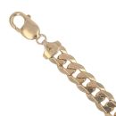 9ct Yellow Gold Flat Plain Curb Bracelet 8.5"