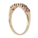 9ct Yellow Gold 0.10ct Brilliant Cut Diamond and Ruby Fancy Ring