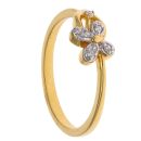 22ct Yellow Gold Cubic Zirconia Flower Ring