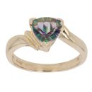 14ct Yellow Gold Mystic Topaz Single Stone Ring