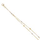 22ct Yellow and White Gold Duo Bead Bracelet 7"