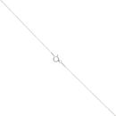 Sterling Silver Cubic Zirconia Rectangular Halo Pendant and Chain 18" by Icesia