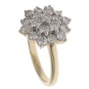 9ct Yellow Gold 1.50ct Brilliant Cut Diamond Cluster Ring