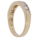 18ct Yellow Gold 0.75ct Brilliant Cut Diamond Half Eternity Ring
