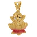 22ct Yellow Gold Lotus Ganesh Pendant