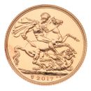 2017 Elizabeth II Fifth Portrait UK Full Sovereign Coin