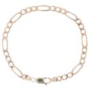 9ct Yellow Gold Figaro Bracelet 7.5"
