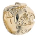 9ct Yellow Gold Patterned Double Buckle Ring