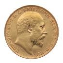 1909 Edward VII Large Head UK Half Sovereign Coin
