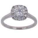 Platinum 0.90ct Brilliant Cut Diamond Cluster Ring
