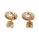 9ct Yellow Gold Aquamarine and Diamond Stud Earrings by Anya Belle