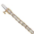 9ct Yellow Gold 2.10ct Baguette Cut Diamond Bracelet 7.5"