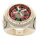 9ct Yellow Gold Spinning Roulette Signet Ring