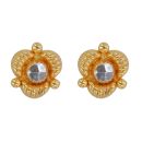 22ct Yellow and White Gold Starburst Stud Earrings