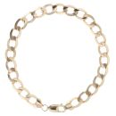 9ct Yellow Gold Curb Bracelet 8"