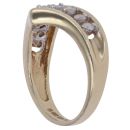 9ct Yellow Gold 0.25ct Brilliant Cut Diamond Wishbone Ring