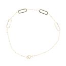 9ct Yellow Gold Paperclip Bracelet 7.5"