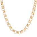 9ct Yellow Gold Patterned and Plain Belcher Chain 16"
