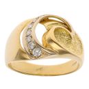 18ct Yellow Gold 0.15ct Brilliant Cut Diamond Fancy Ring