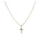 Children's 14ct Yellow And White Gold Crucifix Pendant And 18" Chain