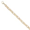 9ct Yellow Gold Cubic Zirconia Belcher And Bar Bracelet 8"