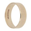 9ct Yellow Gold Stripes Wedding Band 6.7mm