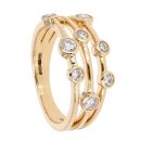 18ct Yellow Gold 0.50ct Diamond Bubble Ring