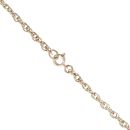 9ct Yellow Gold 0.10ct Diamond and Morganite Pendant and Chain 24"