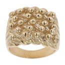 9ct Yellow Gold Heavyweight 5 Row Keeper Ring