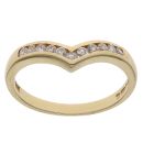 18ct Yellow Gold 0.20ct Brilliant Cut Diamond Wishbone Ring