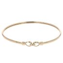 9ct Yellow Gold Double Loop Hinged Bangle