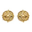 22ct Yellow Gold Floral Stud Earrings