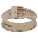 9ct Yellow Gold Patterned Buckle Ring