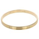 18ct Yellow Gold Line Patterned Bangle