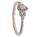 9ct White Gold 0.25ct Pear and Brilliant Cut Diamond Cluster Ring
