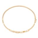 14ct Yellow Gold Cubic Zirconia Swirl Bangle