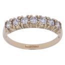 9ct Yellow Gold Cubic Zirconia Half Eternity Ring