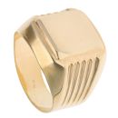 14ct Yellow Gold Plain Rectangular Signet Ring