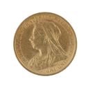 1899 Victoria Old Head UK Half Sovereign Coin