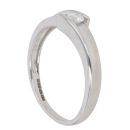 9ct White Gold Cubic Zirconia Solitaire Fancy Ring