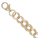 9ct Yellow Gold Children's Patterned And Plain Belcher Bracelet 6.5"