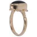 9ct Yellow Gold Garnet Cabochon Single Stone Ring