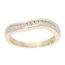 9ct Yellow Gold 0.15ct Diamond Wave Ring
