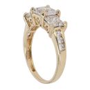 14ct Yellow Gold Cubic Zirconia Three Stone Ring