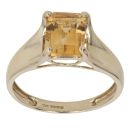 9ct Yellow Gold Citrine Single Stone Ring