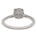 9ct White Gold 0.20ct Brilliant Cut Diamond Cluster Ring