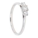 9ct White Gold Certificated Diamond Trilogy Ring