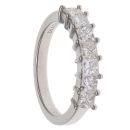 Platinum 1.00ct Princess Cut Diamond Seven Stone Eternity Ring